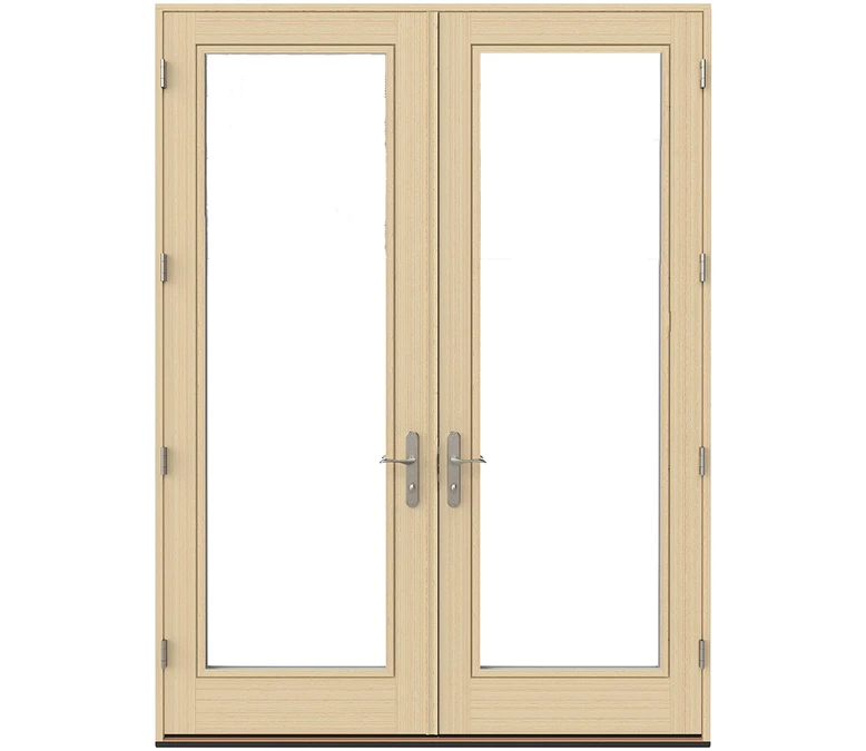 Valparaiso Pella Lifestyle Series Wood Double Hinged Patio Doors